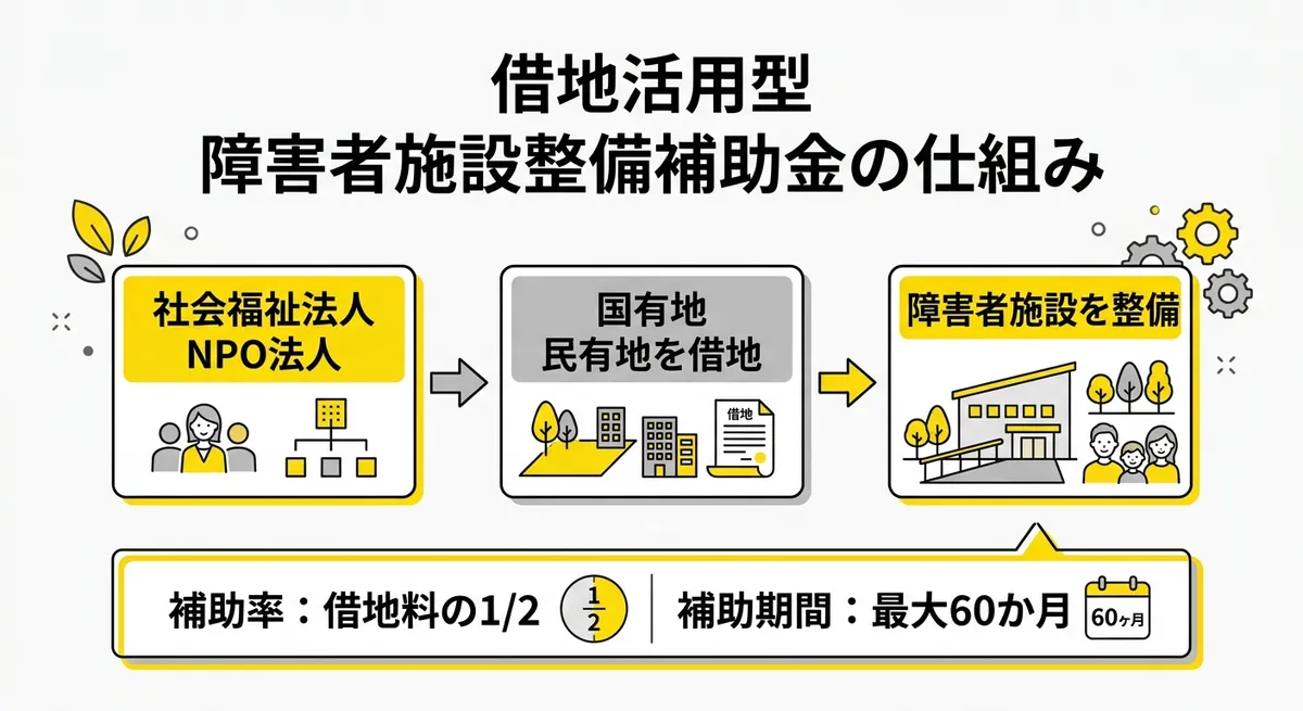 借地活用型 障害者施設整備補助金の仕組み