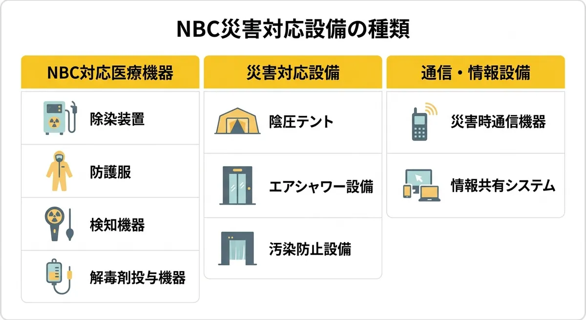 NBC災害対応設備の種類