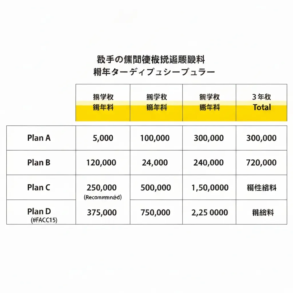 奨学金返還支援 企業負担コース比較表