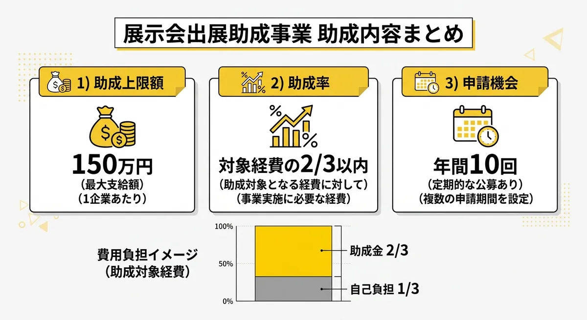 展示会出展助成事業 助成内容まとめ