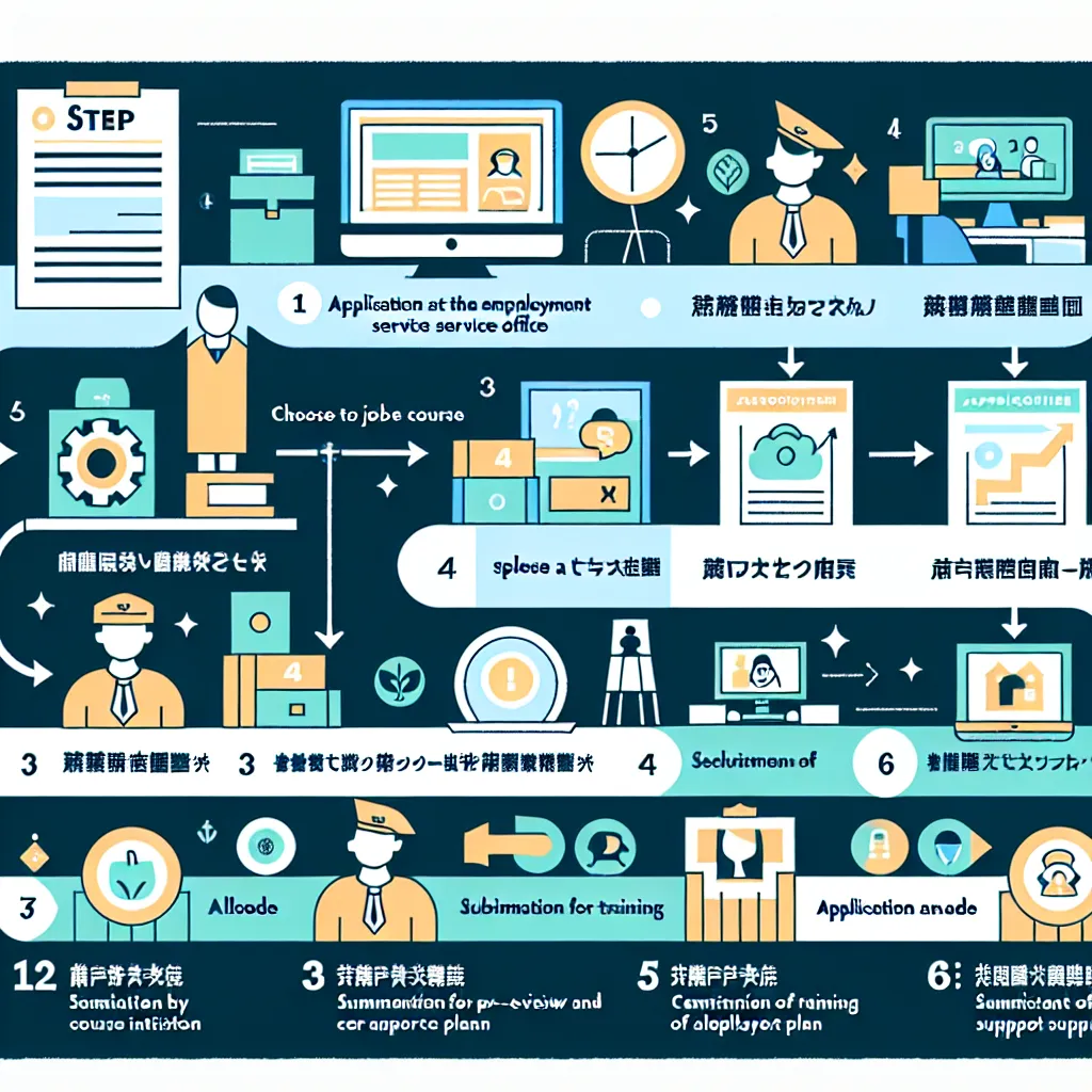 求職者支援制度 申請ステップ図