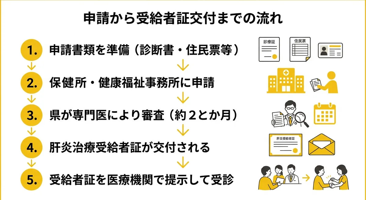 申請から受給者証交付までの流れ