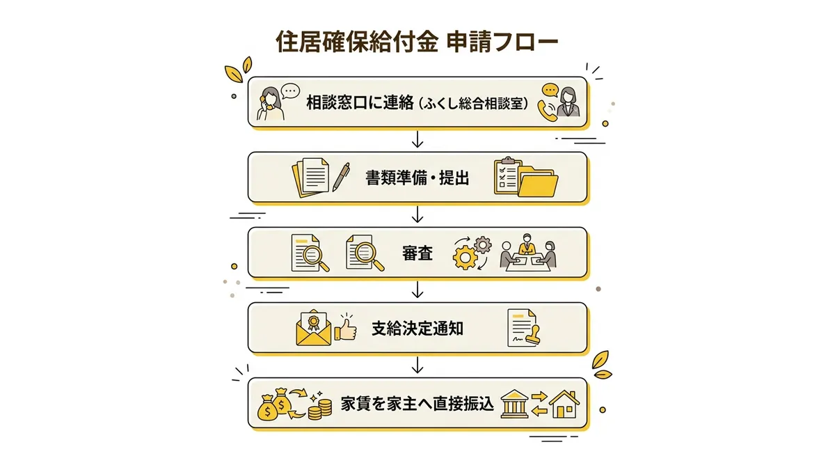 住居確保給付金 申請フロー
