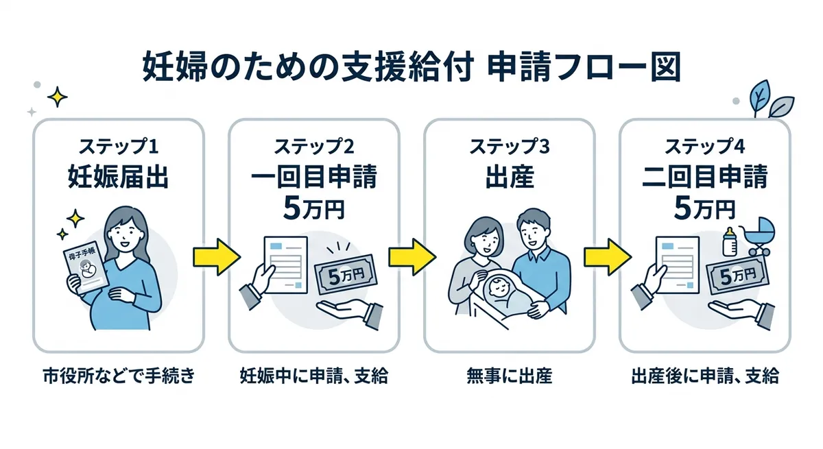 妊婦のための支援給付 申請フロー図