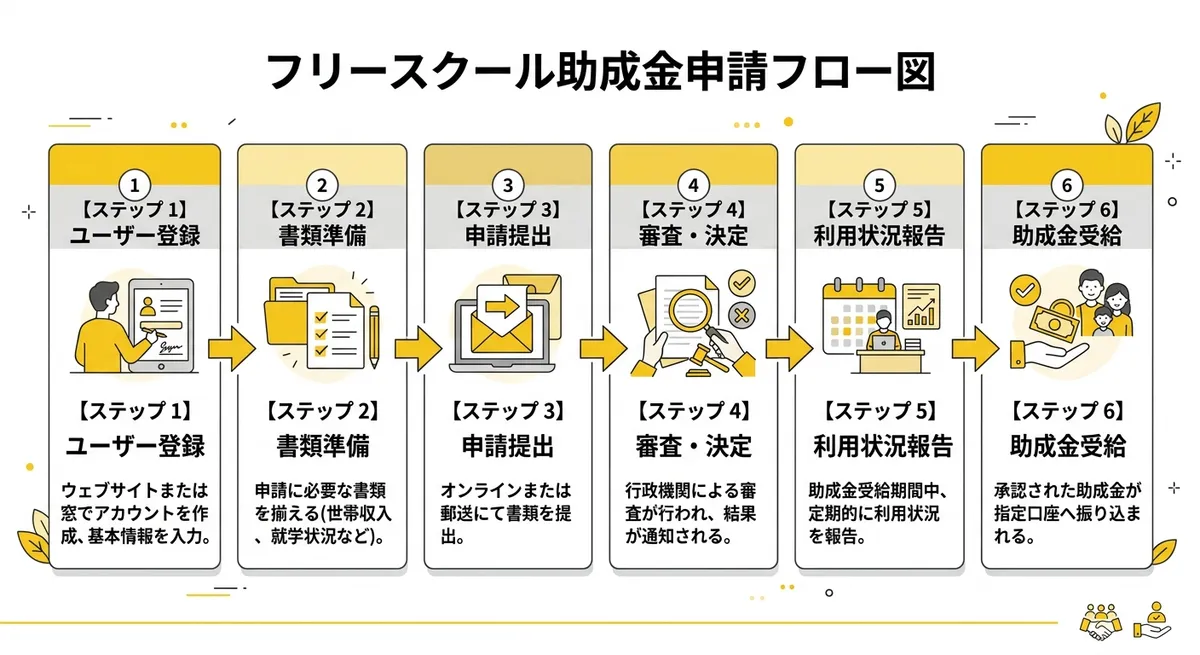 申請から受給までのフロー図