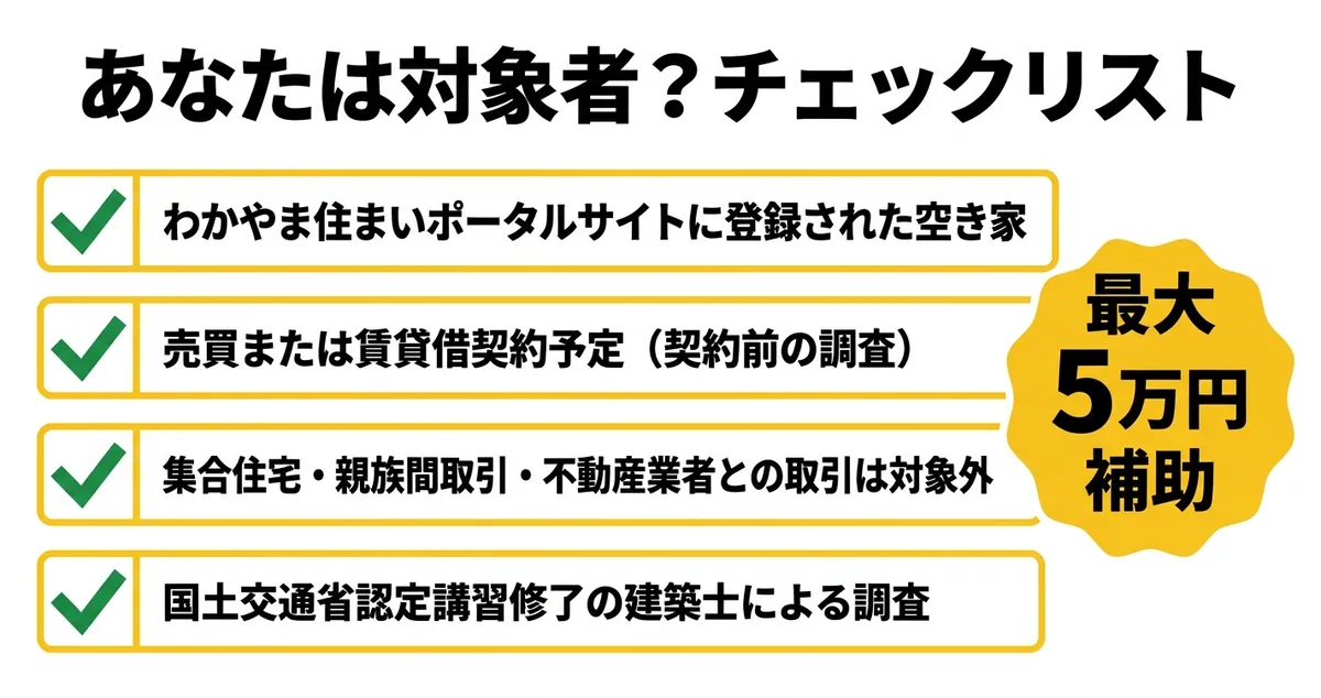 あなたは対象者?チェックリスト