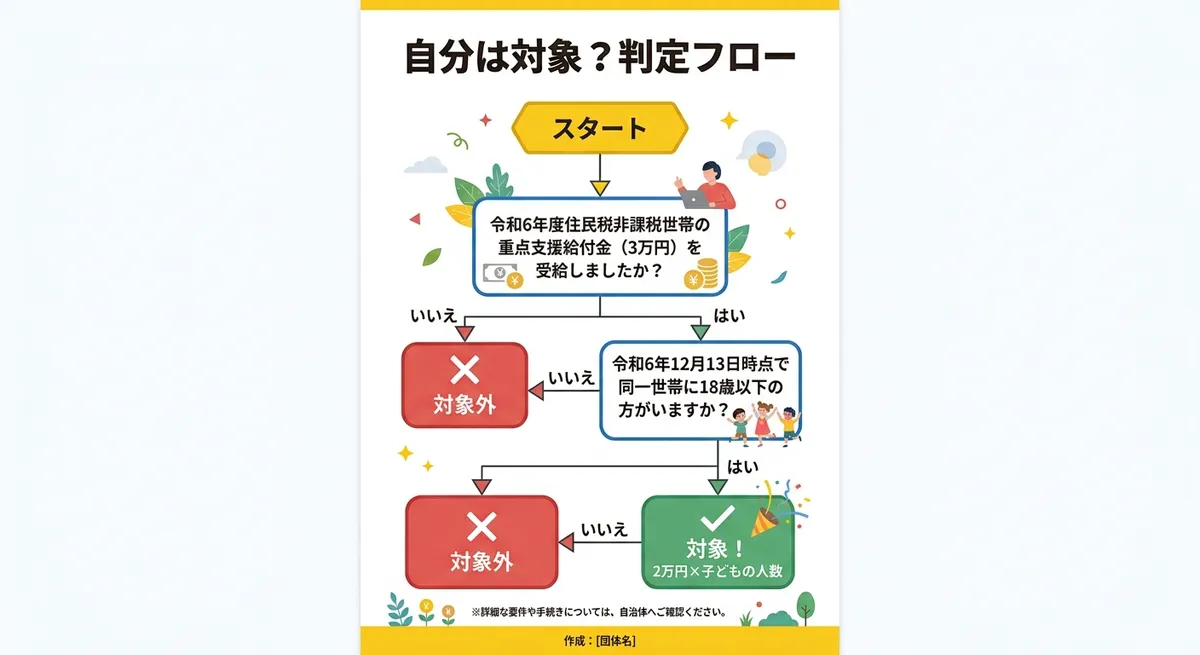 自分は対象?判定フロー