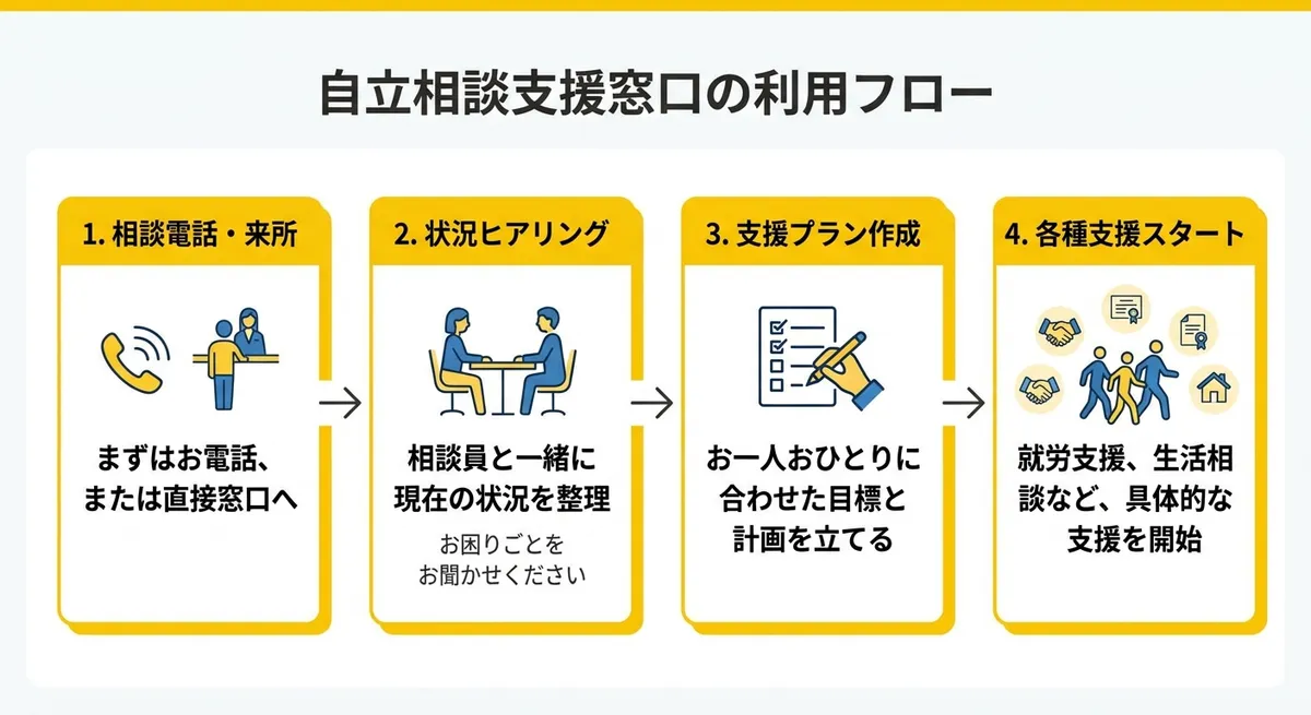 自立相談支援窓口の利用フロー