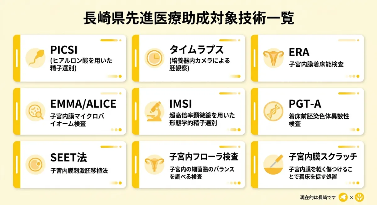 長崎県先進医療助成対象技術一覧