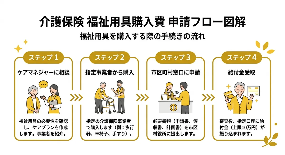 介護保険 福祉用具購入費の申請フロー