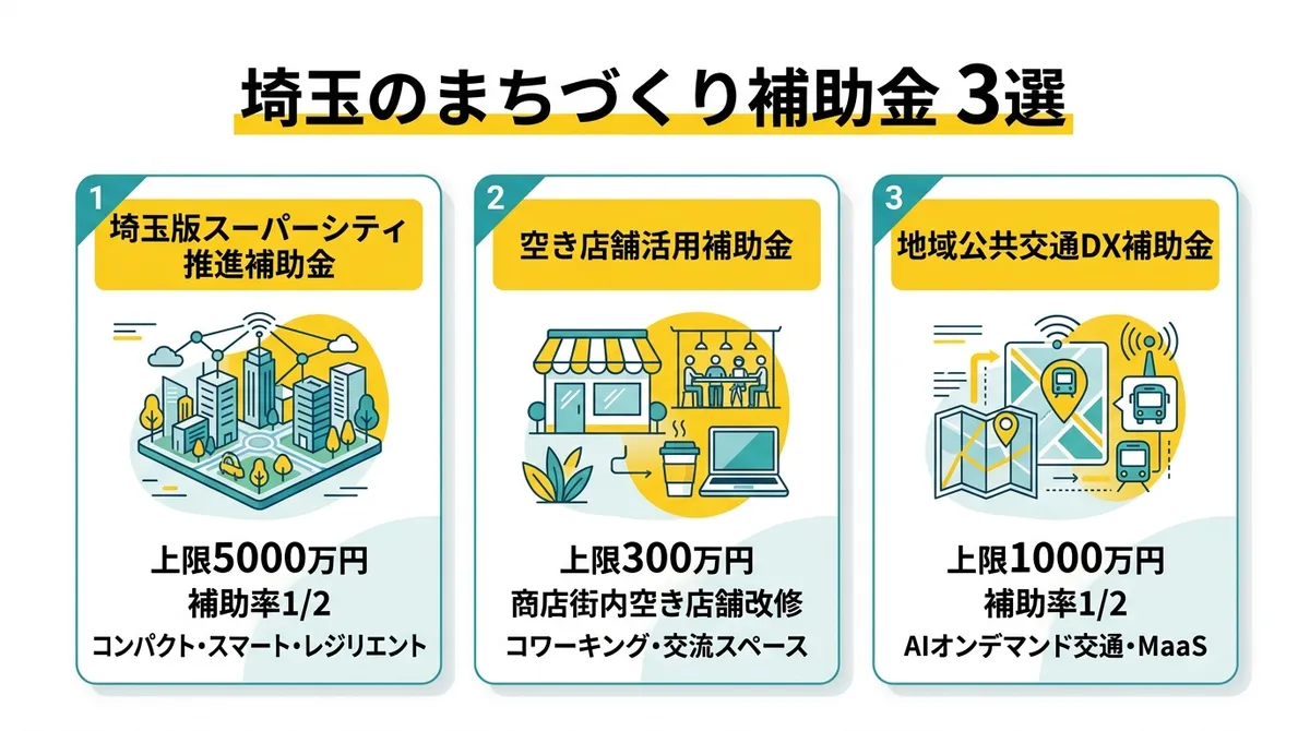 埼玉のまちづくり補助金 3選