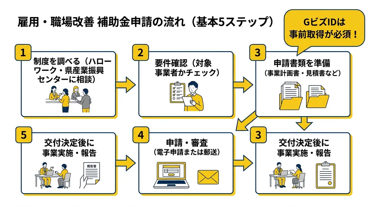 補助金申請フロー図